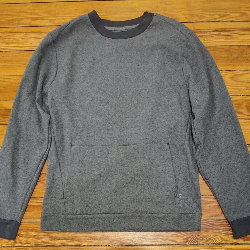 Prana Men's Theon Crew Organic Cotton Sweatshirt (Gray)